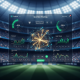 High-tech sports betting interface showing abstract data, optimal bet sizing, and bankroll growth strategy, representing the Kelly Criterion.